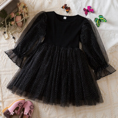 Kleita meitenēm Ziemassvētku ballītei Kleita garām piedurknēm Pavasaris Rudens Meitenes Rozā princešu kleitas Adīta ziemas blūze Bērnu meitene