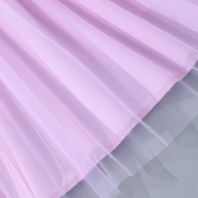 Meiteņu vienkrāsaina mežģīņu kleita ar garām piedurknēm