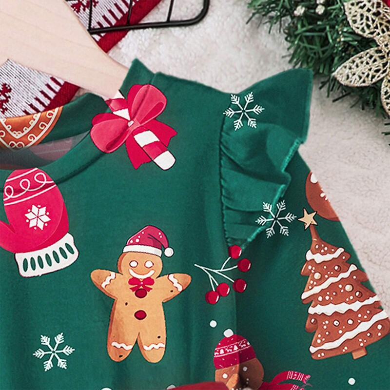 Παιδικό χριστουγεννιάτικο φόρεμα πριγκίπισσας με μακρυμάνικο χριστουγεννιάτικο διχτυωτό φόρεμα tutu για Πρωτοχρονιάτικο Φεστιβάλ Καθημερινή Σχολική Φωτογραφία