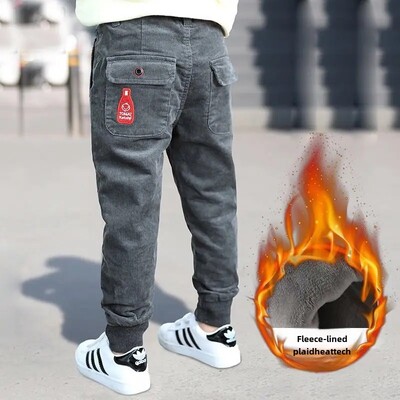 Ikdienišķas, brīvas zēnu bikses pavasara rudens bikses 5-10-12 gadus veciem bērniem Modes viengabalains, gaida nosūtīšanu