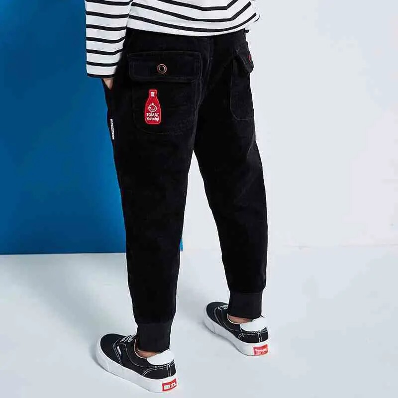 Ikdienišķas, brīvas zēnu bikses pavasara rudens bikses 5-10-12 gadus veciem bērniem Modes viengabalains, gaida nosūtīšanu