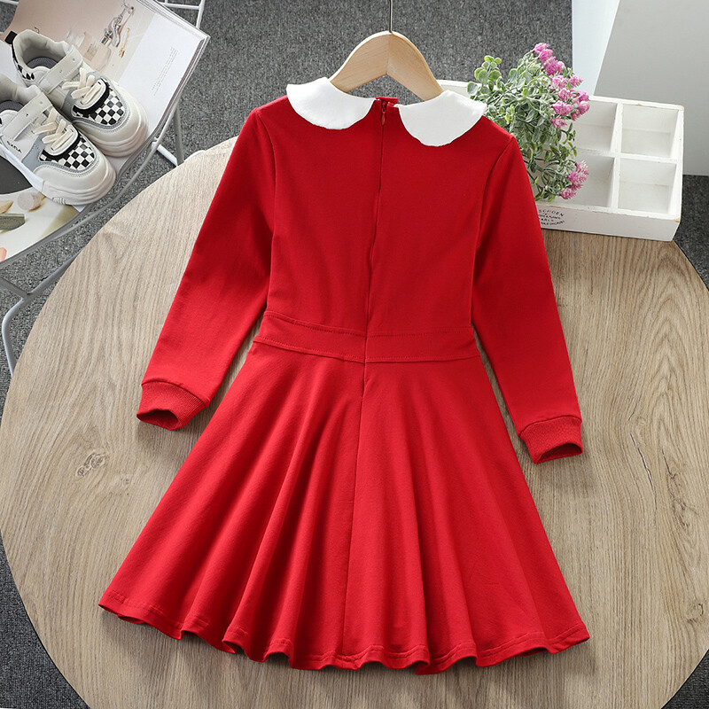 Mergaičių suknelė vaikams Kostiumas Pavasarinis languotas Preppy Ilgomis rankovėmis Paaugliams Mokyklos Vaikų Drabužiai Vestidos 6 7 8 9 10 12 14 metų