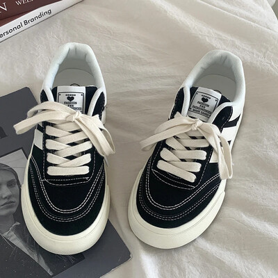 Ανοιξιάτικο φθινόπωρο Γυναικεία Casual καμβάς αναπνεύσιμη πλατφόρμα Βουλκανιζέ παπούτσια Γυναικεία ογκώδη επίπεδα αθλητικά αθλητικά παπούτσια για τζόκινγκ Προπονητές τένις