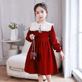 Stilingas ilgomis rankovėmis princesiškas sijonas mergaitėms pavasario rudeniui Naujiena Madinga elegantiška vaikiška suknelė