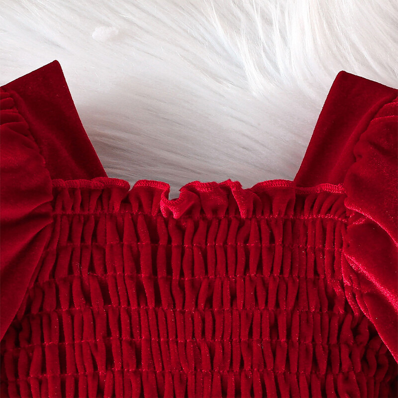 Mažų mergaičių Kalėdų vakarėlis aksominė suknelė ilgomis rankovėmis su snaigėmis su snaigėmis marginta tinklelio suknele, šventinė, rudens, žiemos drabužiai