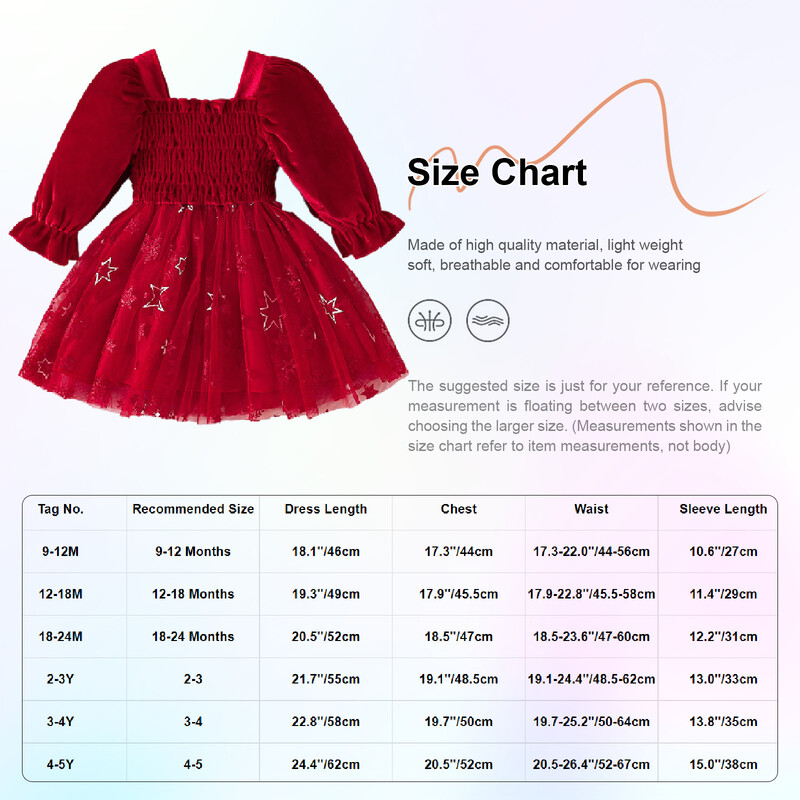Mažų mergaičių Kalėdų vakarėlis aksominė suknelė ilgomis rankovėmis su snaigėmis su snaigėmis marginta tinklelio suknele, šventinė, rudens, žiemos drabužiai