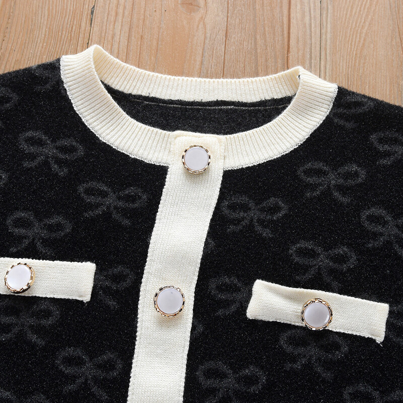 Mergaičių megztos suknelės 2024 m. Nauja megztinė suknelė vaikams Madingi drabužiai ilgomis rankovėmis laisvalaikio suknelė kūdikių mergaičių princesė suknelė