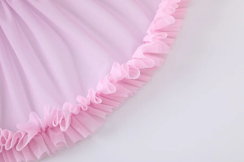 Proljeće jesen Djevojčice Mrežasta haljina sa šljokicama Slatka tutu haljina Lepršava princeza Ružičasta haljina Haljine za djevojčice s cvijećem za vjenčanja Odjeća za djevojčice
