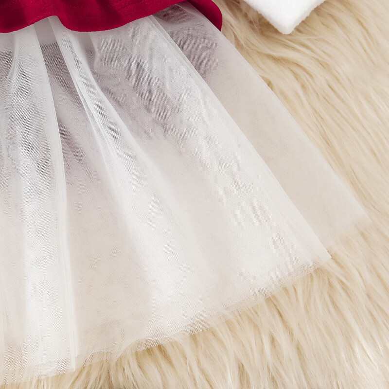 Rochii de Crăciun cu glugă pentru fetițe, Moș Crăciun, cu mânecă lungă, roșie de iarnă pentru petrecere de Crăciun, rochie de prințesă pentru copii