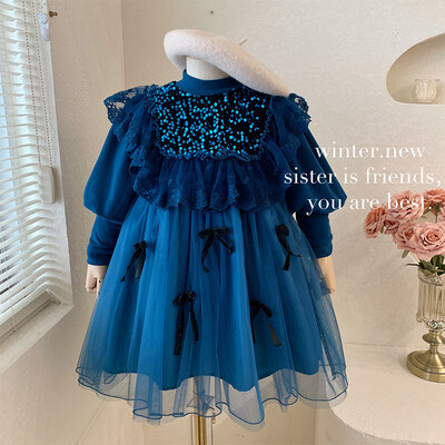 Bērnu ziemas jauni moderni, stilīgi svārki sarkani ar šuvēm viltota divdaļīga samta bantīte princeses kleita