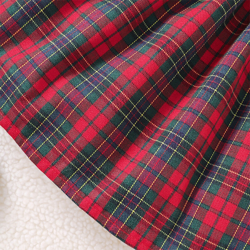 Ma&Baby kalėdinė mergaičių suknelė rudeninė vaikiška mažylė mergaitei raudona languota lankelio vakarėlio suknelės vaikams naujametiniai kalėdiniai drabužiai 4 5 6 7 ﻿