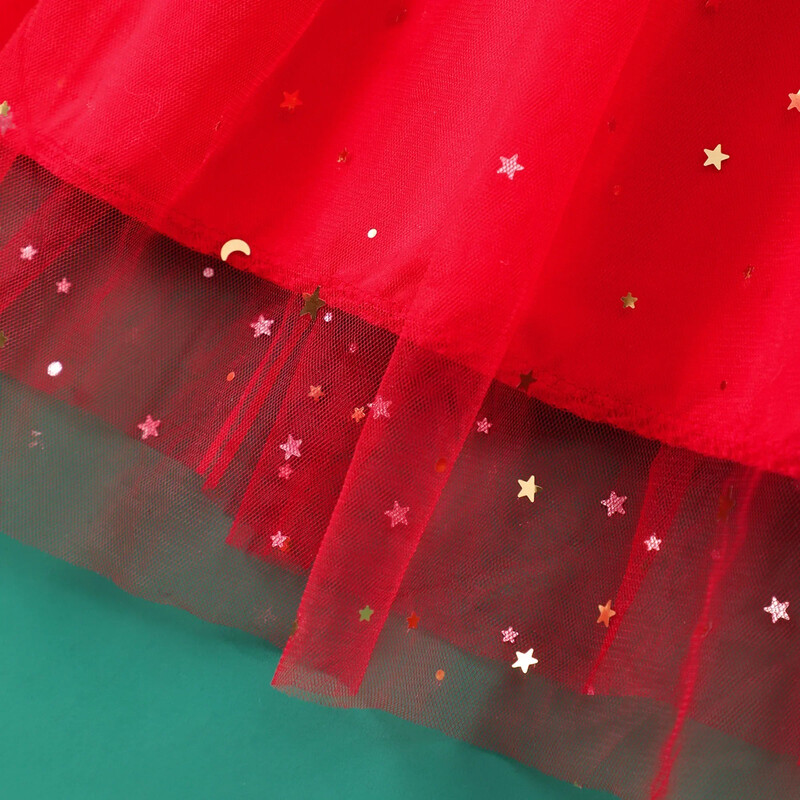 Jauna ziemassvētku bērnu kleita meitenēm vasaras īsām piedurknēm bantīte bērnu kleita ikdienišķai ventilācijai komfortabls, mīļš meiteņu apģērbs