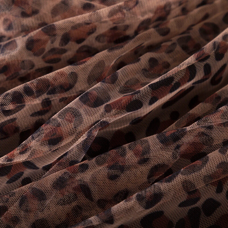 2024 m. vaikiška leopardo rašto suknelė mergaičių žiemos gimtadienio vakarėliui pilnomis rankovėmis princesės suknelės Nauji rudens pavasario kratiniai megzti drabužiai