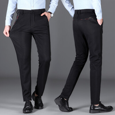 Muška odjeća Proljeće Jesen Jednobojne džepove s gumbima i patentnim zatvaračem Svečane ravne hlače Poslovne klasične retro hlače za dječake