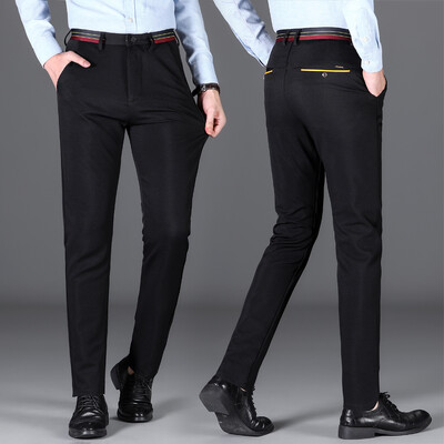 Muška odjeća Proljeće Jesen Jednobojne džepove s gumbima i patentnim zatvaračem Svečane ravne hlače Poslovne klasične retro hlače za dječake