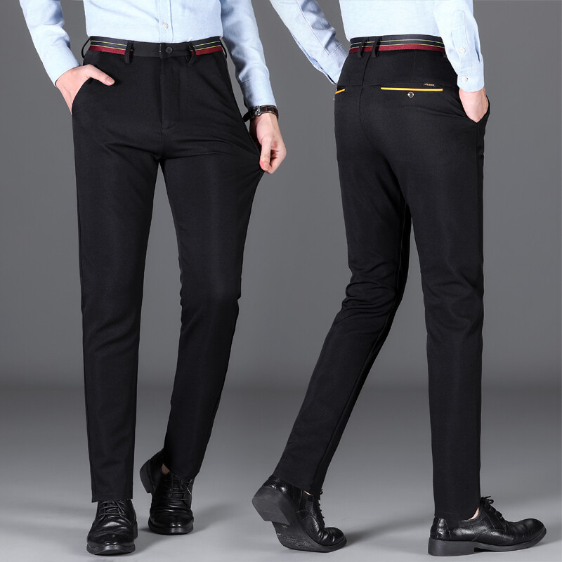 Muška odjeća Proljeće Jesen Jednobojne džepove s gumbima i patentnim zatvaračem Svečane ravne hlače Poslovne klasične retro hlače za dječake