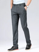 Lininiai verslo socialiniai siuvimo kelnės vyrams tiesūs vyriški kostiumai kelnės Audinys korėjiečių apžvalgos Daug prabangaus stiliaus drabužių pigūs