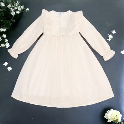 Pavasariniai Vaikų Apranga Smėlio spalvos nėriniuotos Suknelės Mergaitėms Drabužiai Paaugliams Vaikų Vakarėlis Mokykliniai Kostiumai Kūdikių Vestidos 6 8 10 12 m.