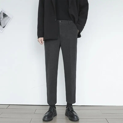 Khaki Slim Fit Bikses vīriešiem Brūns tresed Vīriešu uzvalki Bikses Lēti 2024. gada vasara Jaunums kleita Darba apģērbs Eleganta apģērba piedāvājums