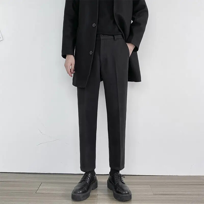 Khaki Slim Fit Bikses vīriešiem Brūns tresed Vīriešu uzvalki Bikses Lēti 2024. gada vasara Jaunums kleita Darba apģērbs Eleganta apģērba piedāvājums