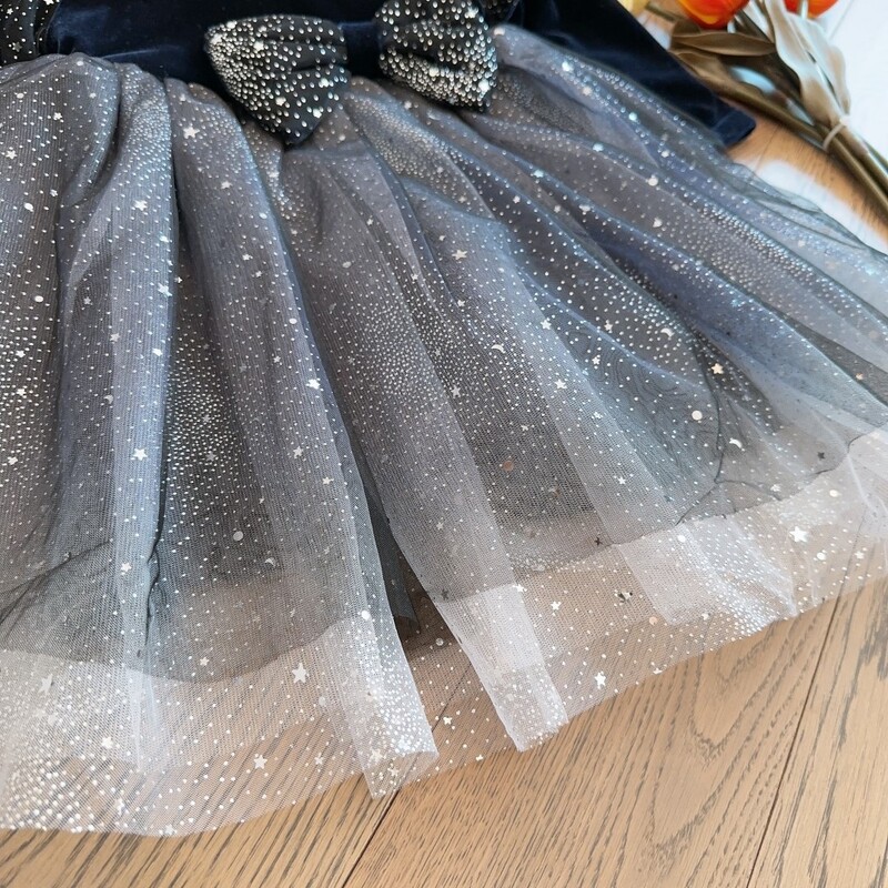 Φόρεμα με φιόγκο για κορίτσια, Γυναικείο φόρεμα για χειμερινά γενέθλια 2023, χοντρό και βελούδινο ζεστό πλέγμα