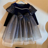 Mažylei mergaitei pavasario rudeniui princesės suknelės mielos vakarėlio vaikams drabužėliai mergaičių tiulio suknelė vaikams drabužiai Vestidos