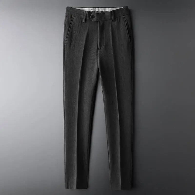 Drapētas, gludas, taisnas bikses vīriešiem Harēms Bikses Vīriešu uzvalki Uzvalks Luksusa Audums Mode Svinīgs Plāns Ikdienišķs Augstas kvalitātes Saģērbt