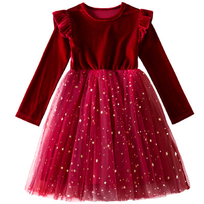 Καυτό κόκκινο χριστουγεννιάτικο φόρεμα για κορίτσια Ρούχα γενεθλίων για παιδικό πάρτι Χειμερινό φθινόπωρο Παιδικές παγιέτες κορίτσια 2024 Πρωτοχρονιάτικη χριστουγεννιάτικη στολή
