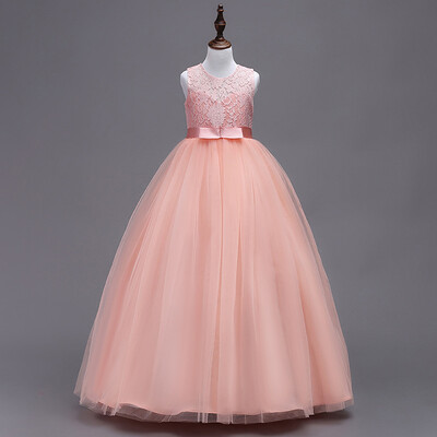 Καλοκαιρινό φόρεμα 2021 για κορίτσια Δαντελένια γαμήλια φόρεμα Παιδικά φορέματα για κορίτσια Κομψό φόρεμα πριγκίπισσας Παιδικά ρούχα 3 10 12 ετών