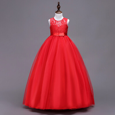 Καλοκαιρινό φόρεμα 2021 για κορίτσια Δαντελένια γαμήλια φόρεμα Παιδικά φορέματα για κορίτσια Κομψό φόρεμα πριγκίπισσας Παιδικά ρούχα 3 10 12 ετών