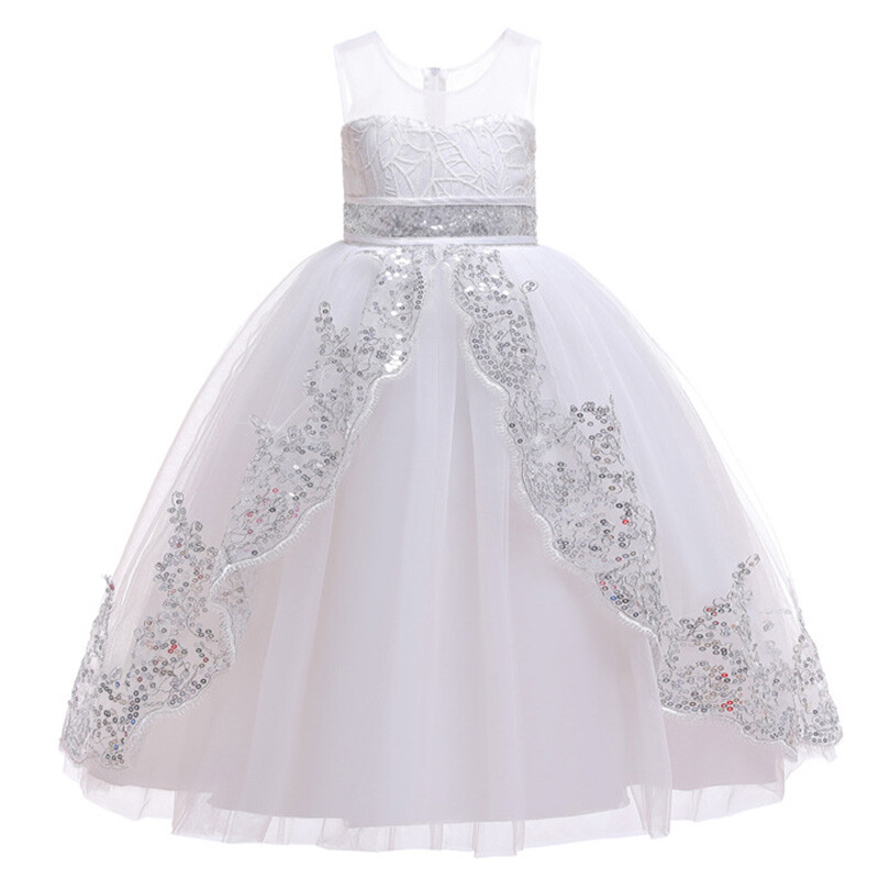 Καλοκαιρινό φόρεμα 2021 για κορίτσια Δαντελένια γαμήλια φόρεμα Παιδικά φορέματα για κορίτσια Κομψό φόρεμα πριγκίπισσας Παιδικά ρούχα 3 10 12 ετών