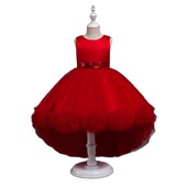 Crvena lepršava dječja princeza haljina za djevojčice od 2 do 10 godina, svečane haljine bez rukava, elegantna dječja odjeća za DJEČJU