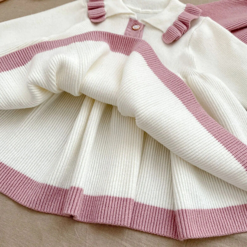 Πλεκτό πουλόβερ φόρεμα 1-6T νήπιο Παιδικό μωρό κορίτσι Φόρεμα πλεκτό Φόρεμα κομψά χοντρά ζεστά ρούχα Βρεφικά πλεκτά φόρεμα πριγκίπισσας