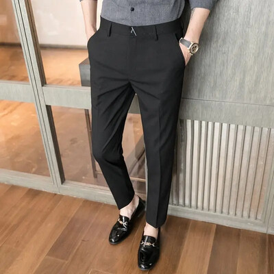 Ανδρικά κοστούμια ίσια ντραπέ Παντελόνι εργασίας για άντρες Υγρό γραφείου Νέο σε υψηλής ποιότητας ύφασμα φορέματος κινέζικης ομορφιάς Καλοκαίρι 2024 Up