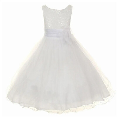 Nove dječje svečane haljine za djevojčice Rođendanske vjenčanice sa šljokicama i cvjetnom trakom Svečana dječja odjeća Vestido