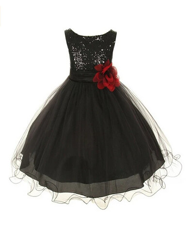 Nove dječje svečane haljine za djevojčice Rođendanske vjenčanice sa šljokicama i cvjetnom trakom Svečana dječja odjeća Vestido