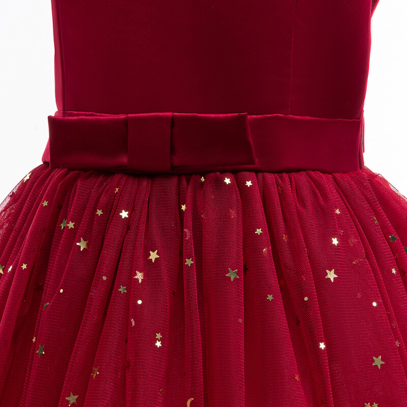 Kalėdinė suknelė Mergaitei Naujųjų Metų Vaikų Drabužiai Blizgučiai Tinklelis Tutu Mergaitei Elegantiška princesės suknelė Vaiko gimtadienio vakarėlio kostiumas