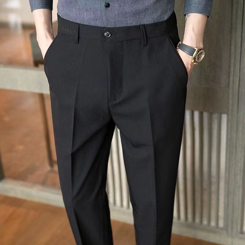 Vīriešu ikdienišķas bikses Biroja šūšana Bizness Slim Fit Plānas vasaras vīriešu bikses Klasiskas liela izmēra Harajuku Modes tendence Regulāri