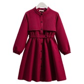 Βρεφικά φόρεμα για κορίτσια Άνοιξη Φθινόπωρο 2024 Νέα Παιδικά Ρούχα Μόδα Κολλεγίου Μακρυμάνικα Παιδικά Φορέματα 4 5 6 7 8 9 10 12 Χρόνια