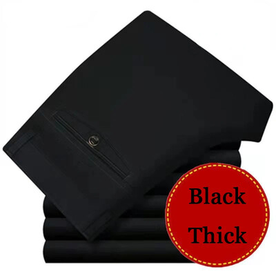 Ανδρικό 100% βαμβάκι καλοκαιρινό λεπτό κλασικό παντελόνι φθινοπωρινό χοντρό επαγγελματικό μόδα Άνετο ελαστικό ίσιο παντελόνι