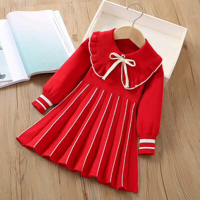 Φόρεμα για κορίτσια Χειμερινό Πλεκτό Φόρεμα Πουλόβερ Φθινοπωρινό μακρυμάνικο Πριγκίπισσα Φόρεμα Vestidos Ζεστά παιδικά ρούχα για κορίτσια Παιδικά ρούχα