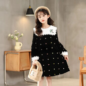 3–14 gadus veci bērni, bērni, puķainas princešu kleitas meitenēm ziemas samta silta kleita bērniem rudens tērpi apģērbi 5 6 7 8 9 10 11