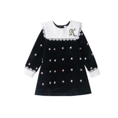 3–14 gadus veci bērni, bērni, puķainas princešu kleitas meitenēm ziemas samta silta kleita bērniem rudens tērpi apģērbi 5 6 7 8 9 10 11