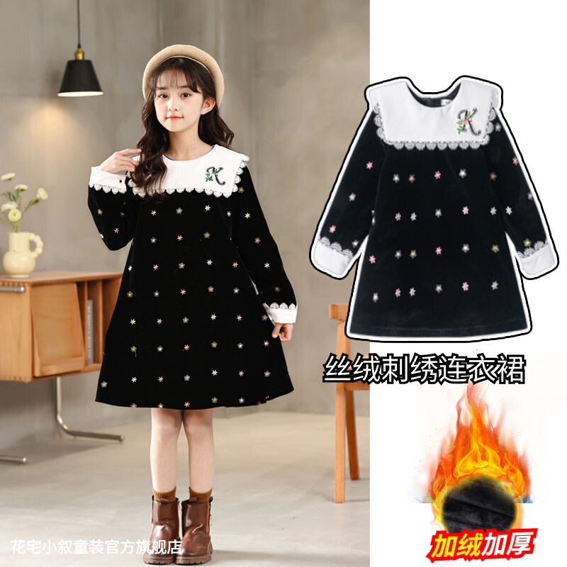 3–14 gadus veci bērni, bērni, puķainas princešu kleitas meitenēm ziemas samta silta kleita bērniem rudens tērpi apģērbi 5 6 7 8 9 10 11