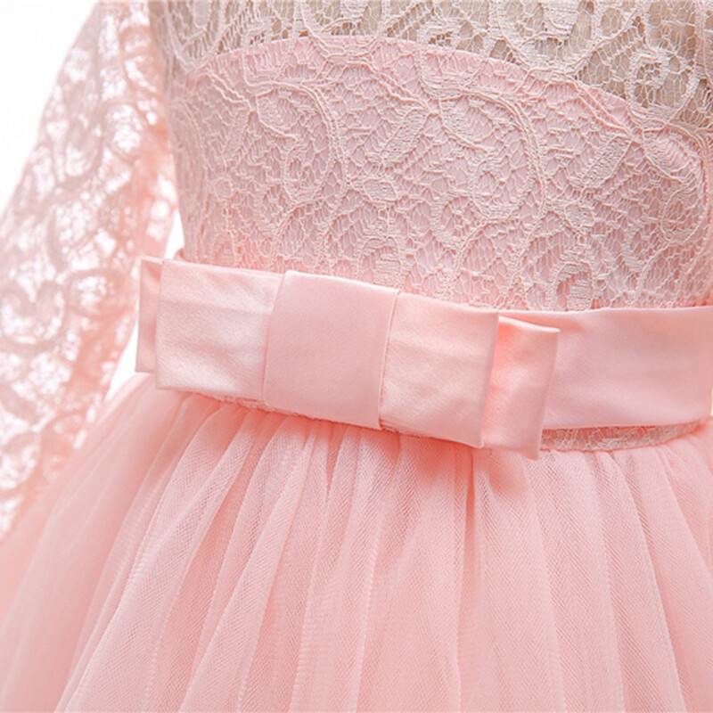 PLBBFZ karácsonyi lány virág hosszú ujjú koszorúslány ruha gyerekeknek esküvői Vestido elsőáldozási ruhák díszbemutató estélyi báli ruha