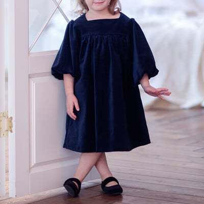 Ρετρό Forest Πράσινο Κοριτσίστικο Φόρεμα με τετράγωνο λαιμό βελούδο 2024 Φθινόπωρο Νέο Φαρδύ μισό μανίκι Ρουτσέ Φορέματα Χριστουγεννιάτικων πάρτι Vestidos