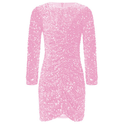 Παιδικό κορίτσι με γκλίτερ παγιέτες φόρεμα μακρυμάνικο κορμάκι για κορίτσι γενέθλια τελετή αποφοίτησης Vestidos