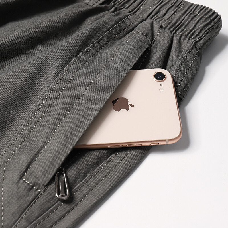 Ανδρικό ανοιξιάτικο καλοκαιρινό παντελόνι Βαμβακερό παντελόνι Cargo Casual Sports Ελαστικό παντελόνι μακριά μέση Harajuku Παντελόνι με τσέπες με φερμουάρ