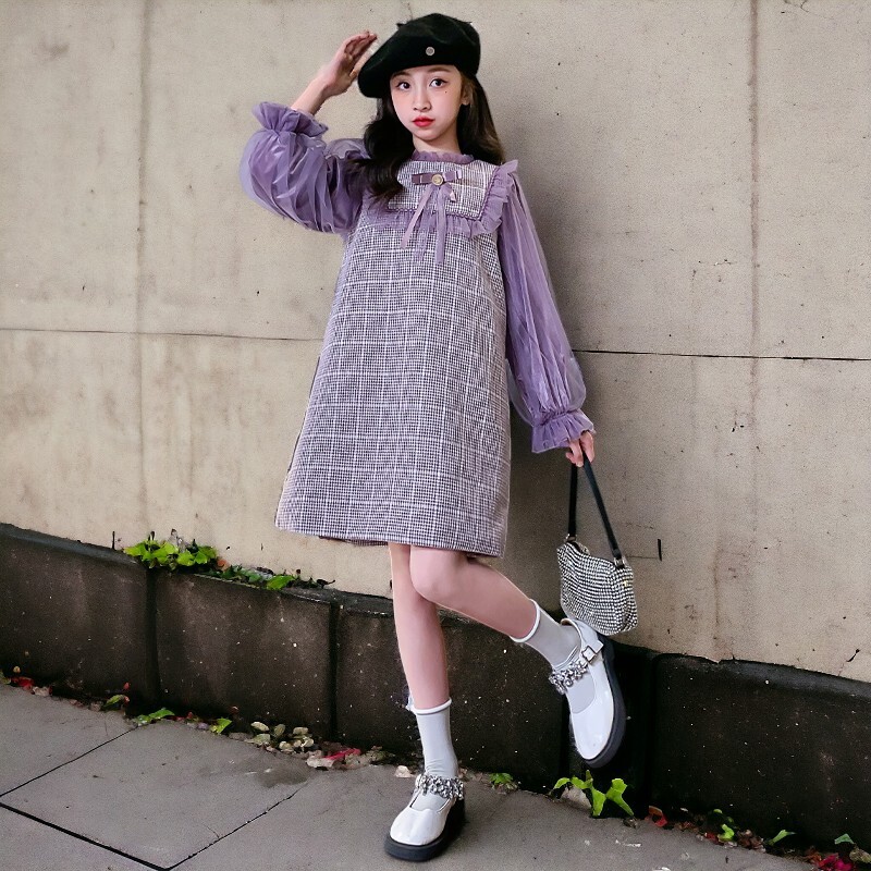 Meiteņu princešu kleitas Eleganti kāzu tērpi Vintage purpursarkani dzimšanas dienas bērnu apģērbi Lieldienu vakara ballītei 5 6 8 10 12 13 gadi