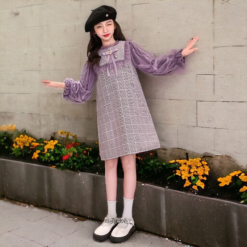 Meiteņu princešu kleitas Eleganti kāzu tērpi Vintage purpursarkani dzimšanas dienas bērnu apģērbi Lieldienu vakara ballītei 5 6 8 10 12 13 gadi